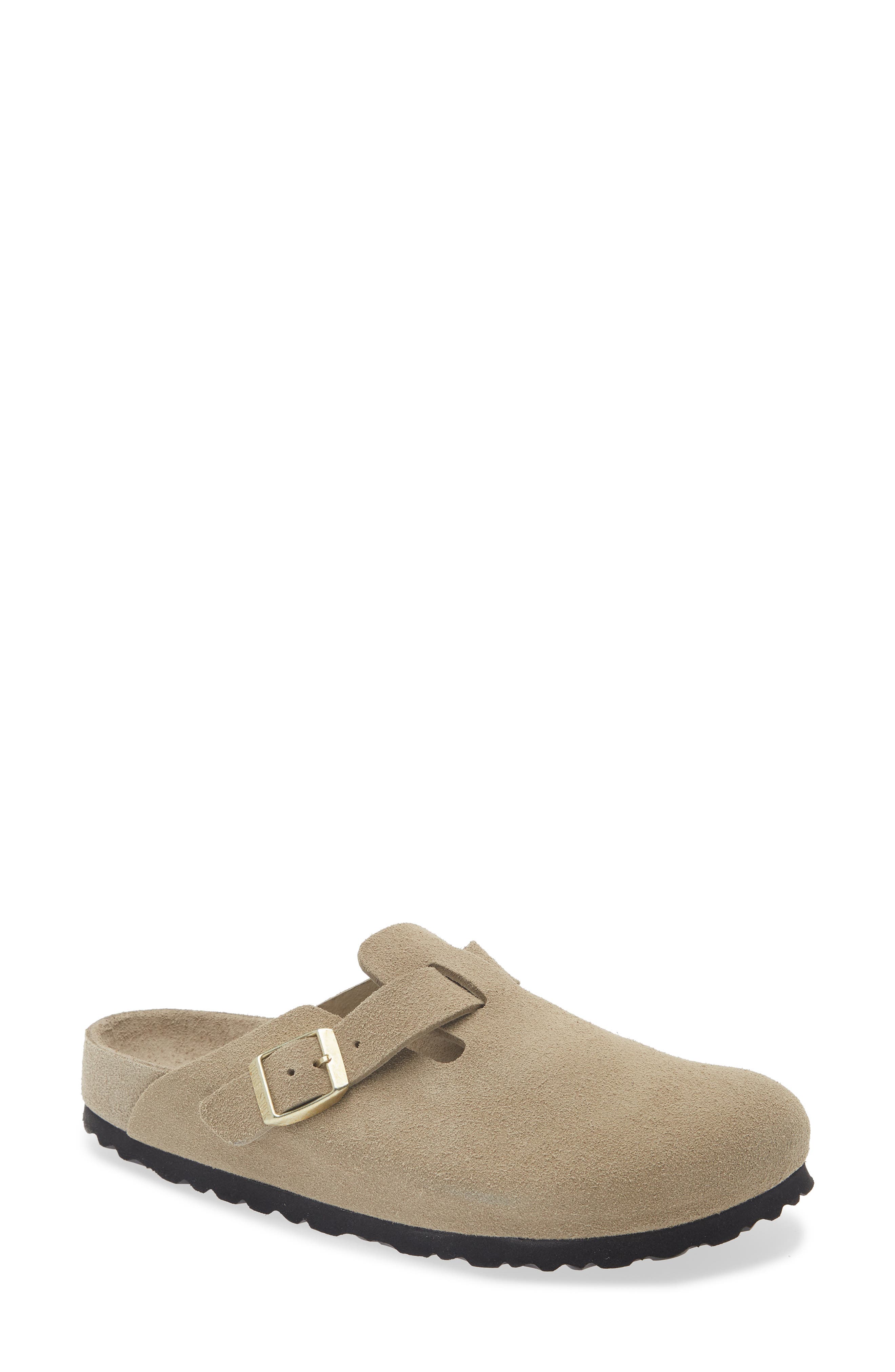 Birkenstock Boston Exquisite Clog, Main, color, Taupe Suede
