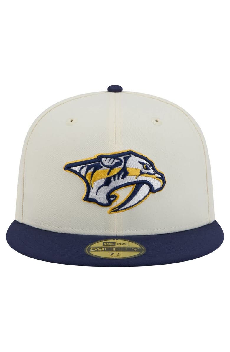 New Era Men's New Era White Nashville Predators Chrome Two-Toned 59FIFTY Fitted Hat, Alternate, color,