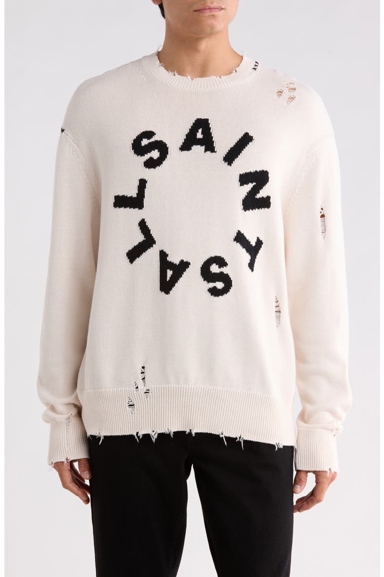 Diageo Crewneck Sweater, Main, color, ECRU WHITE