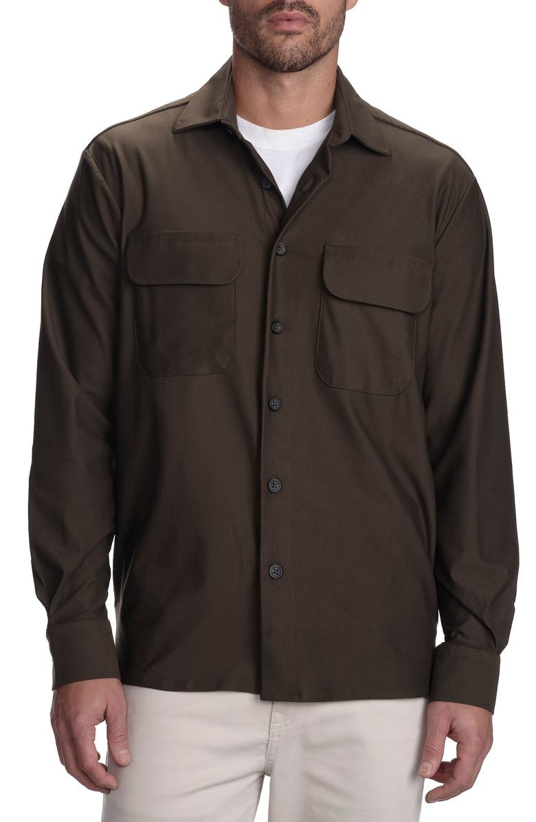 STUDIO GARNET LOS ANGELES 4-Way Stretch Performance Overshirt, Main, color,