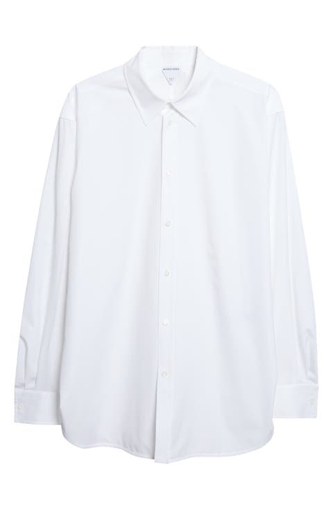 Cotton Poplin Button-Up Shirt