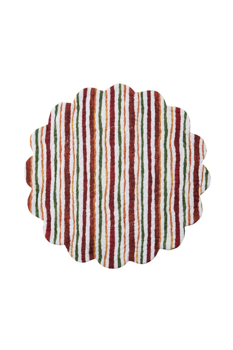 Camilla Round Placemats Set of 6, 17", Alternate, color, Green