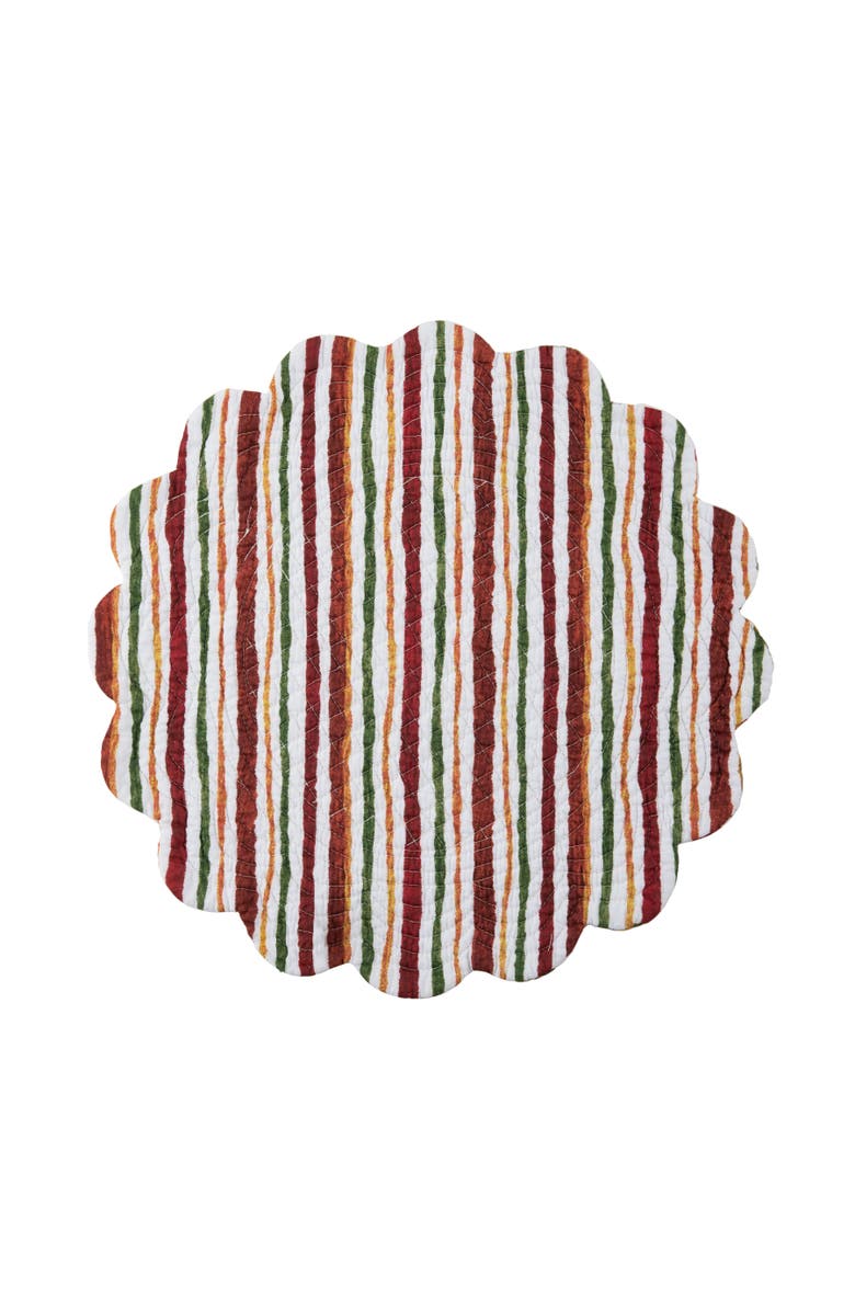 C&F Home Camilla Round Placemats Set of 6, 17", Alternate, color, Green