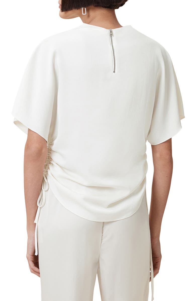 AllSaints Leslie Side Ruched Top, Alternate, color, Antique White