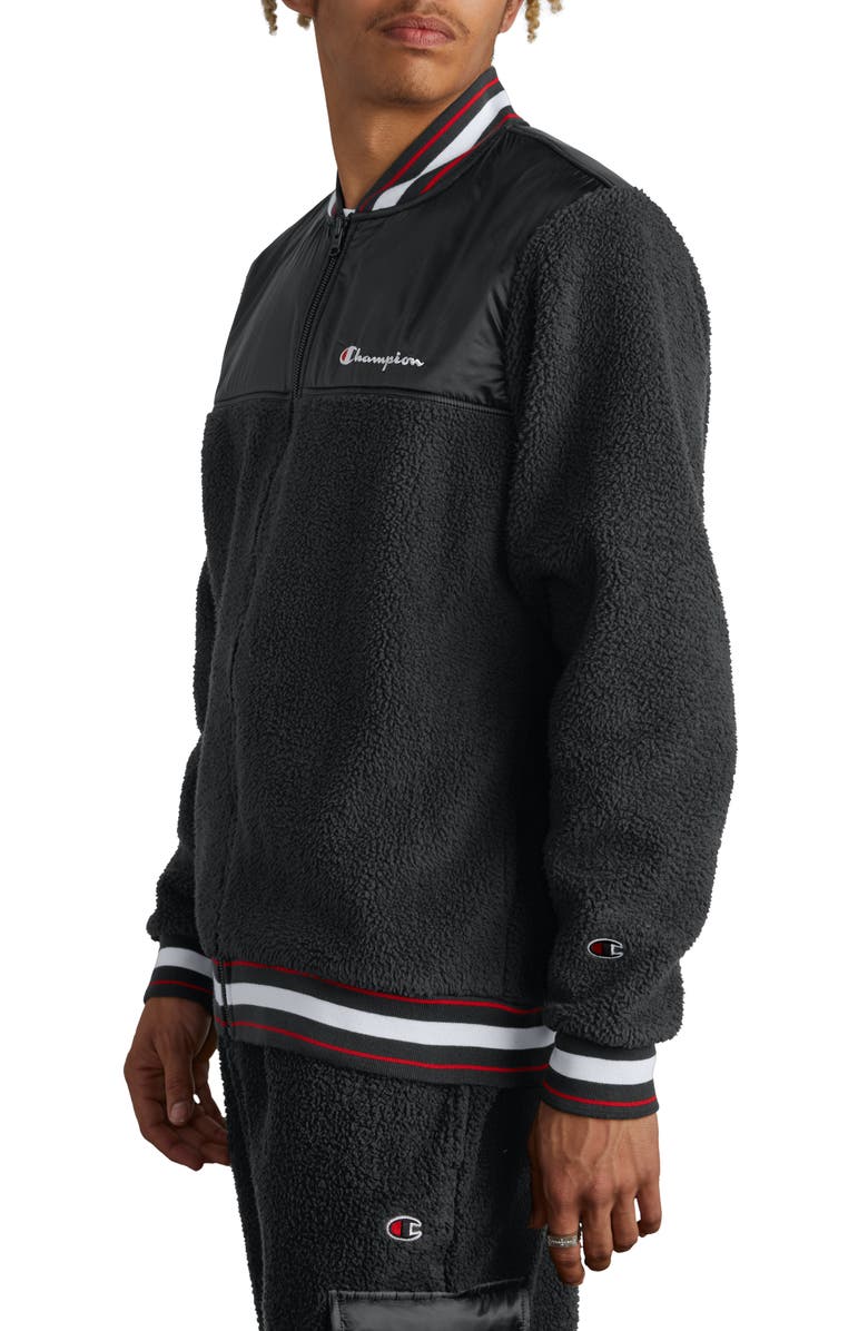 Champion Fleece Baseball Jacket, Alternate, color, 