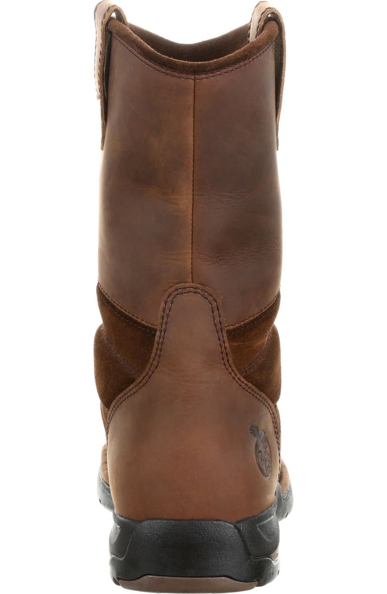 Georgia Boot Waterproof Wellington Work Boot, Alternate, color, Brown