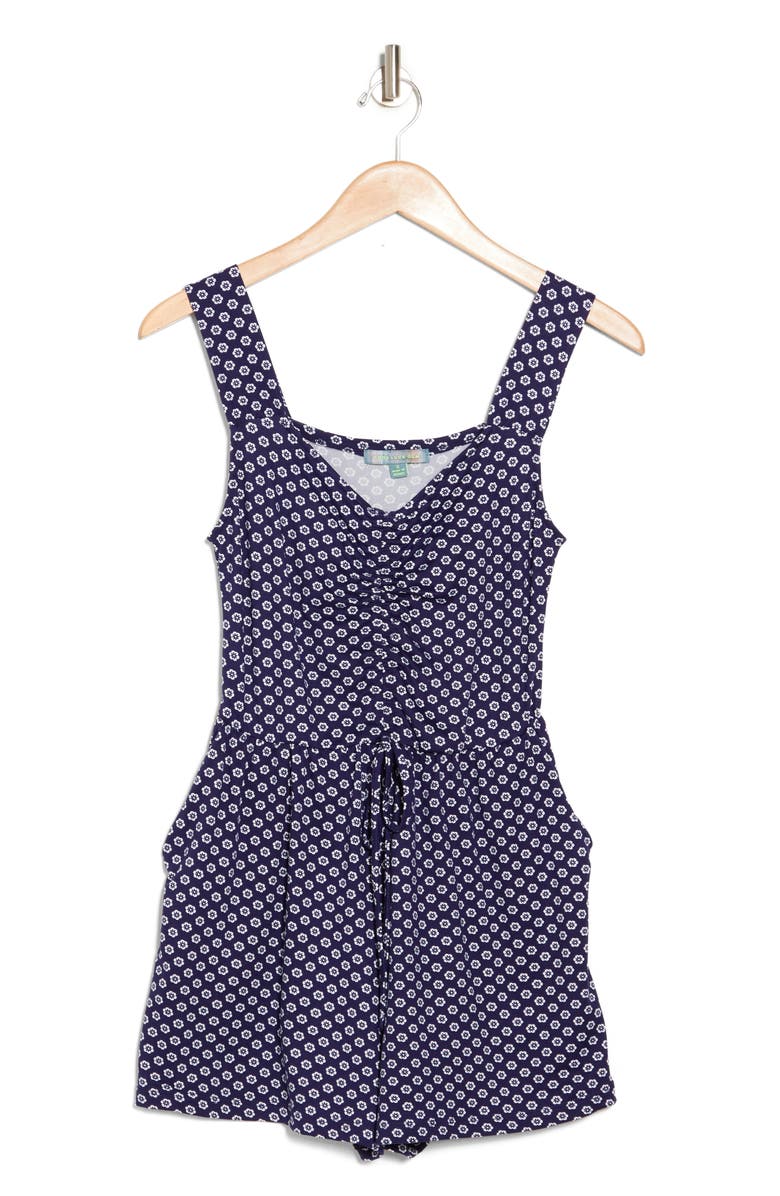 Good Luck Gem Ditsy Floral Romper, Alternate, color, 