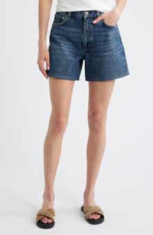 rag & bone Kaia High Waist Relaxed Fit Denim Shorts