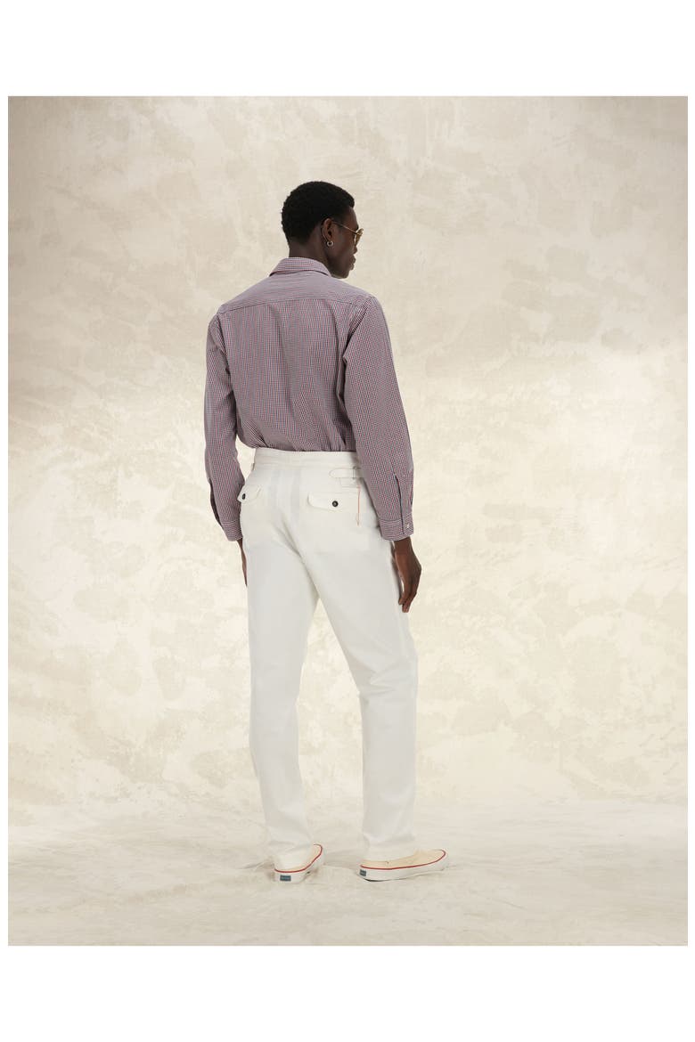 Oklahoma Cotton Pleated Trousers, Alternate, color, WHITE