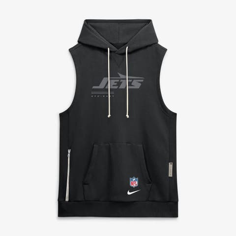 Men's Nike Black New York Jets Sideline Standard Issue Dri-FIT Sleeveless Hoodie