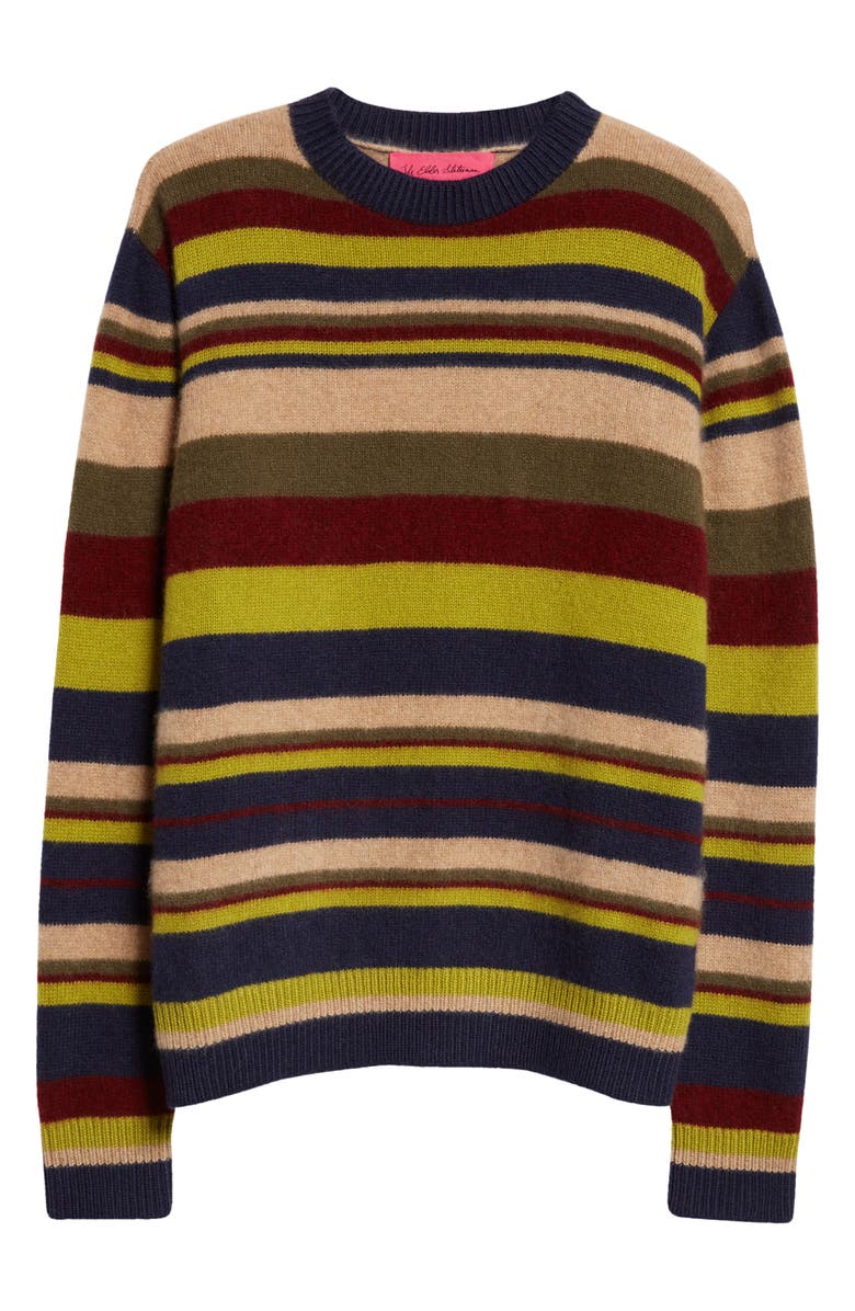 The Elder Statesman Mood Stripe Cashmere Sweater, Alternate, color,