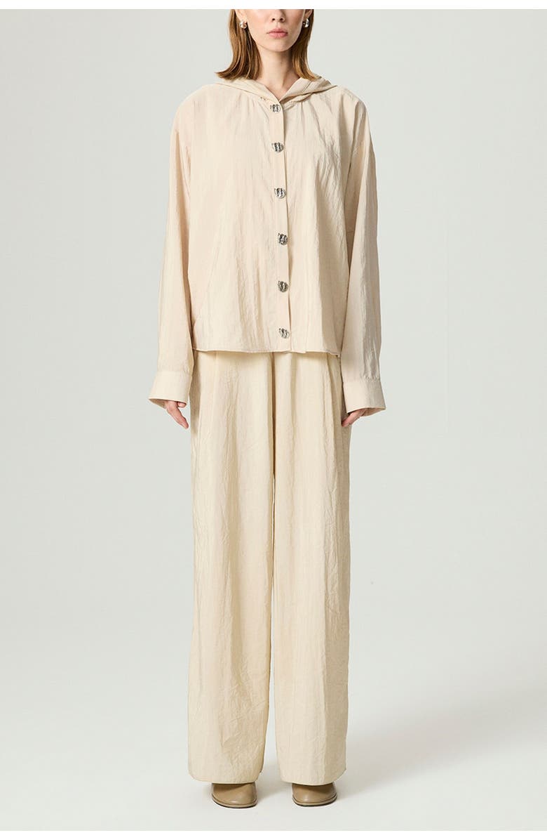 Nocturne Drawstring-Waist Relaxed Pants, Alternate, color, Ivory