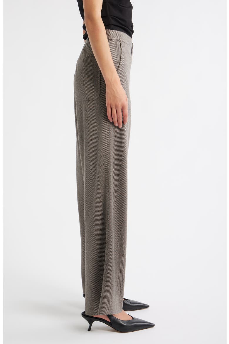 Irina Ponte Wide Leg Pants, Alternate, color, BRWMT