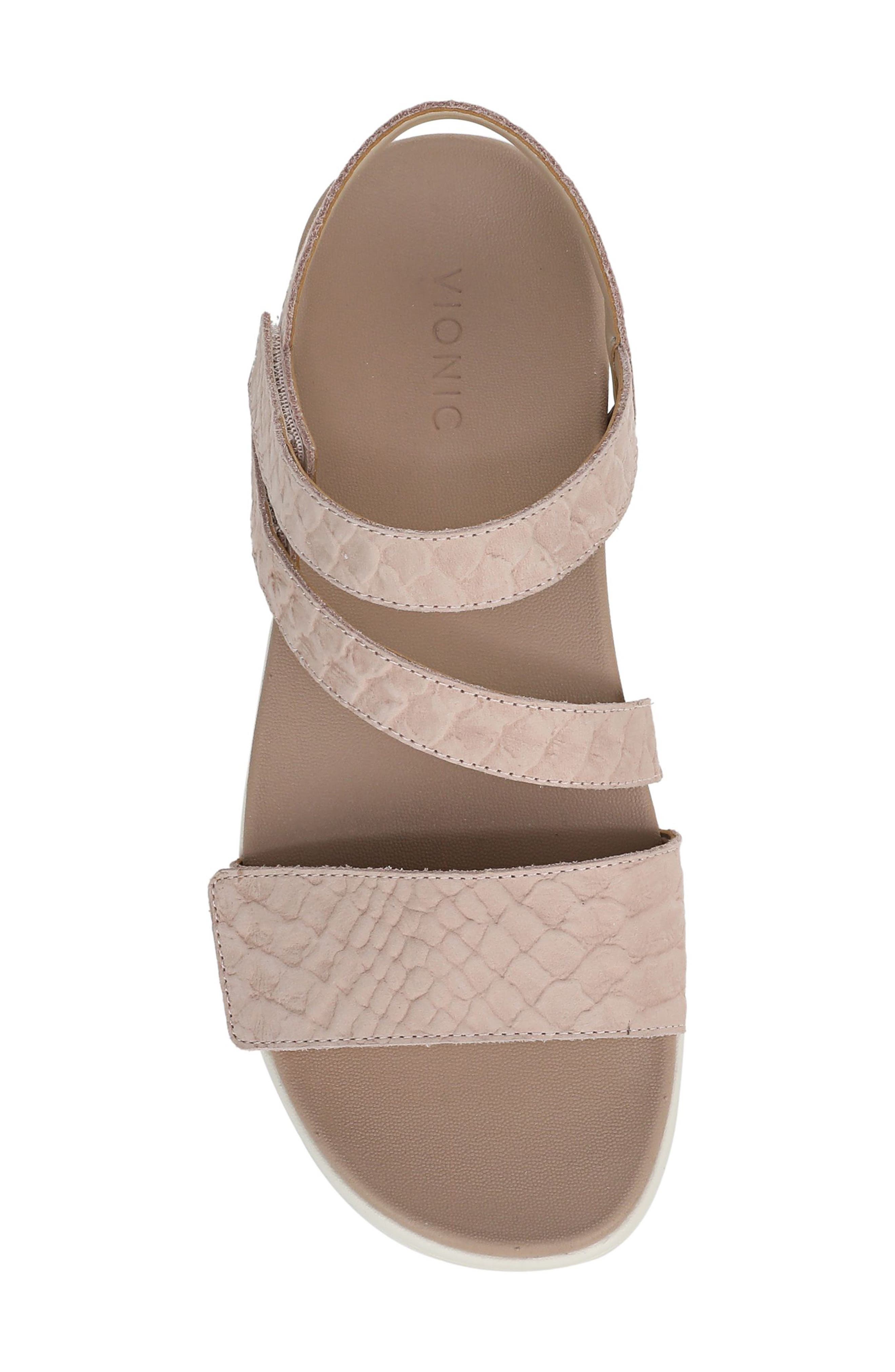 Vionic Sophia Strappy Platforn Wedge Sandal, Alternate, color, Cameo Rose