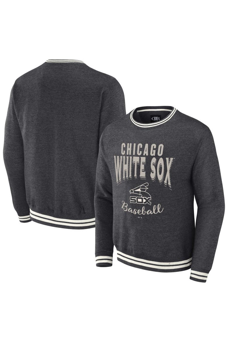 Men's Darius Rucker Collection by Fanatics  Heather Charcoal Chicago White Sox Vintage Pullover Sweatshirt, Alternate, color, Heather Charcoal