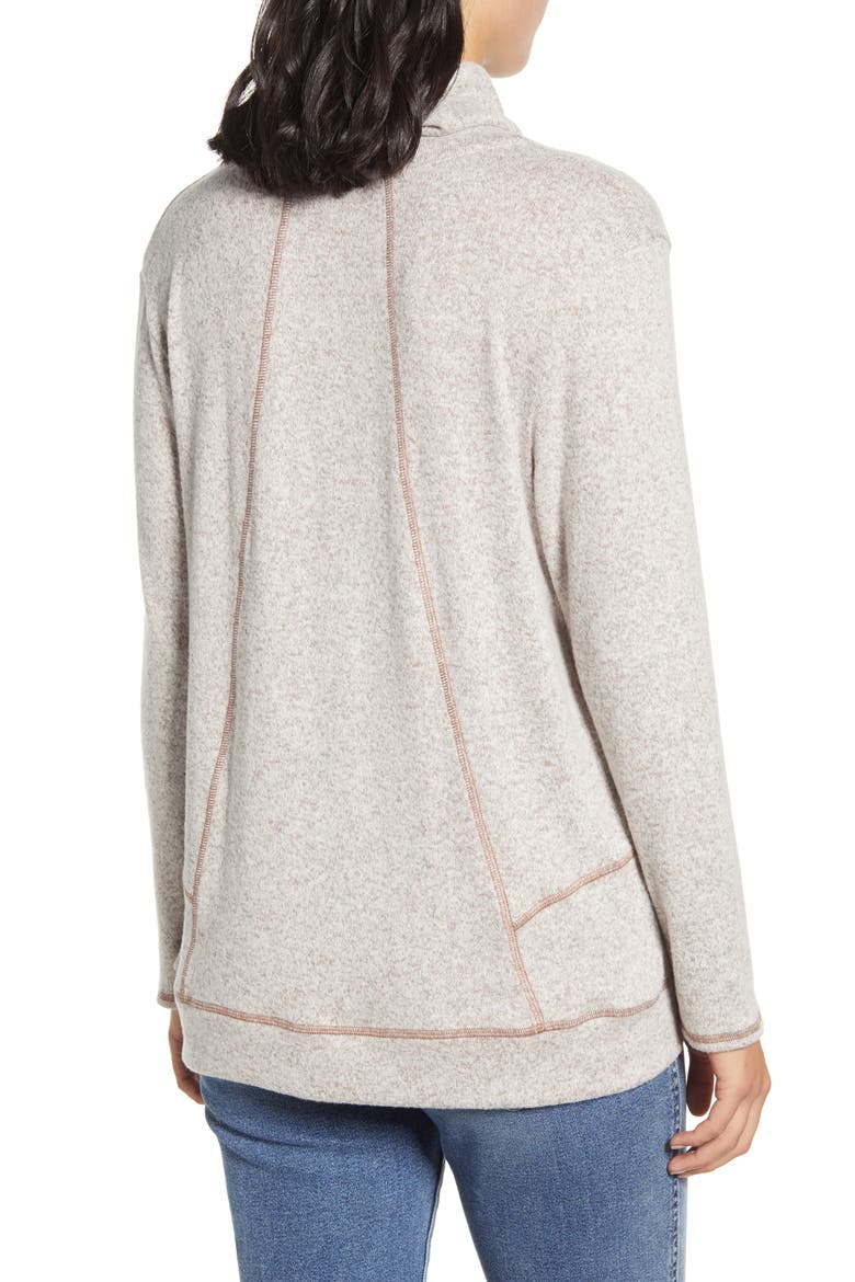 Cross Neck Seamed Pullover, Alternate, color, OATMEAL