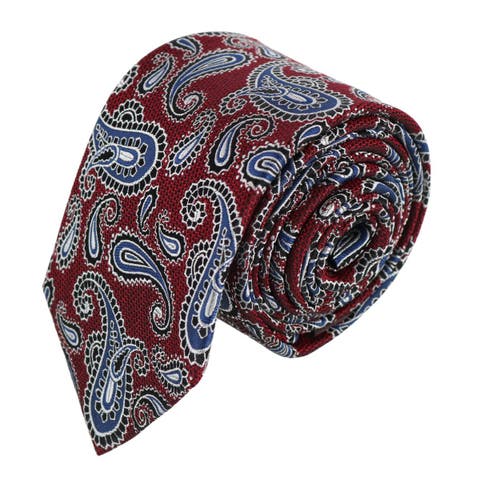Wharton Wavy Paisley Silk Novelty Necktie
