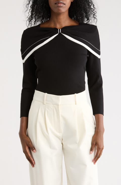 Bow Off the Shoulder Sweater