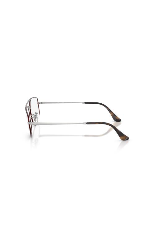 Ray Ban Ray-ban 56mm Irregular Optical Glasses In Brown