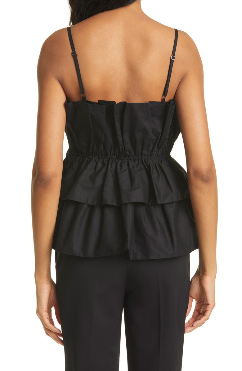 Milly Naomi Poplin Peplum Camisole, Alternate, color, 