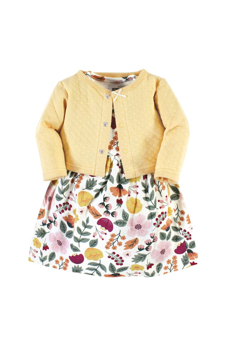 Quilted Cardigan and Dress, Main, color, Fall Botanical