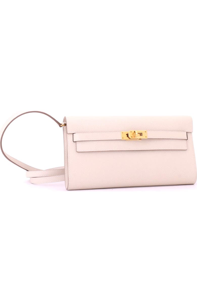 Pre-Owned Hermes Kelly To Go Wallet Epsom, Alternate, color, Craie