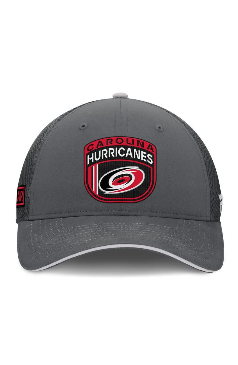 FANATICS Men's Fanatics Gray Carolina Hurricanes Authentic Pro Home Ice Trucker Adjustable Hat, Alternate, color, 