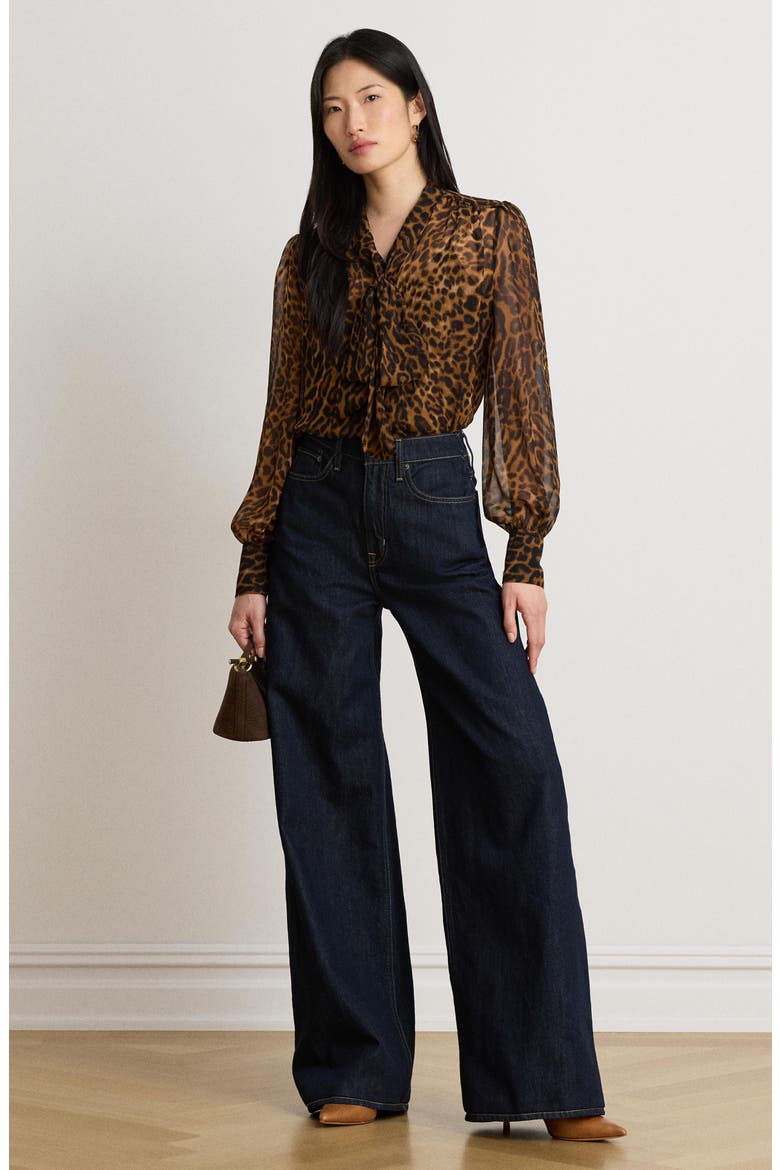 Graceful Tie Neck Top, Alternate, color, BEIGE