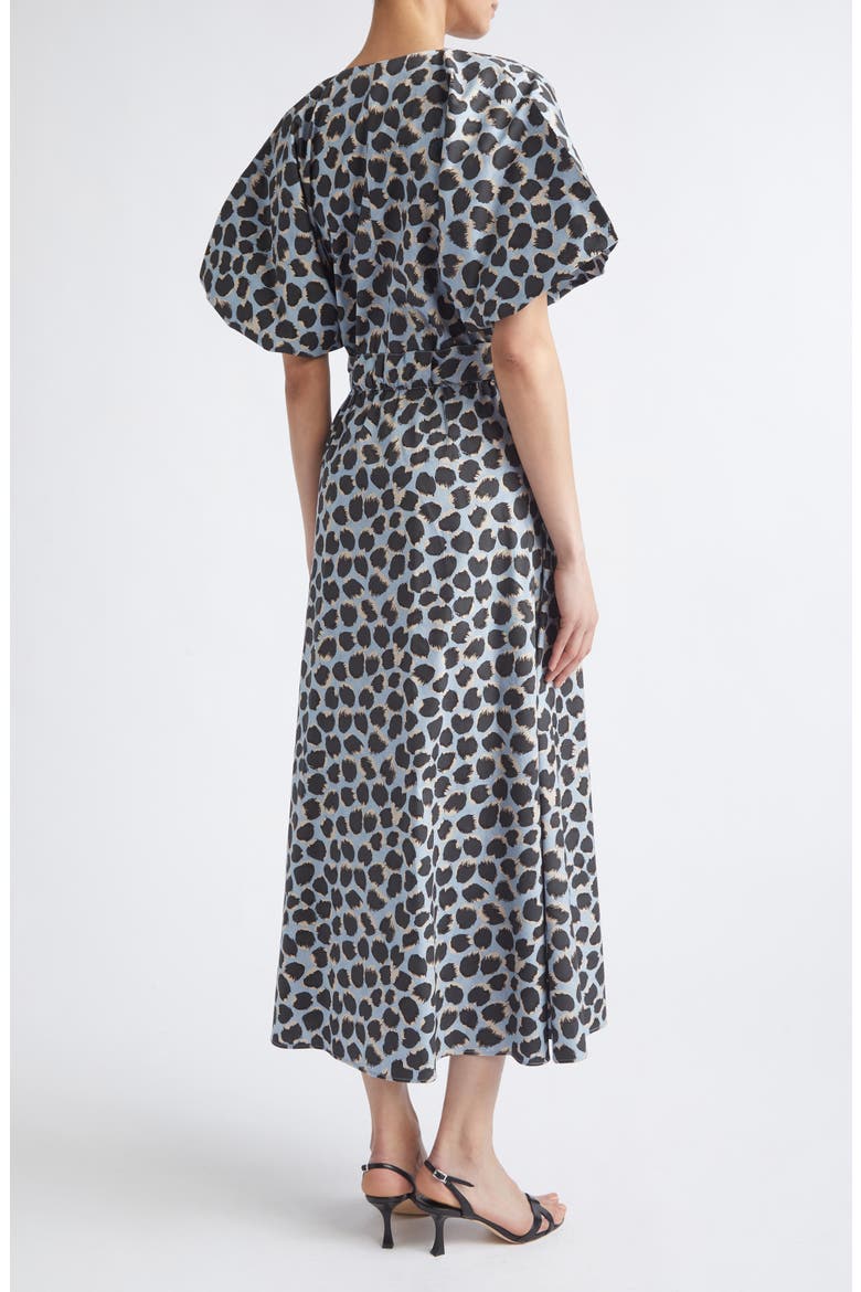 Paulina Belted Stretch Cotton Shirtdress, Alternate, color, VAPOR SPOTTED LEOPAR