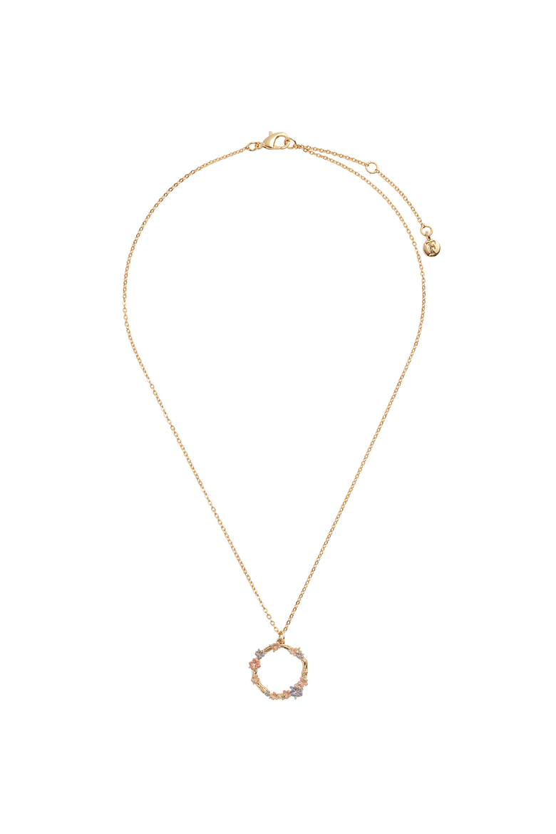 Hibiscus Necklace, Alternate, color, Multi & Gold