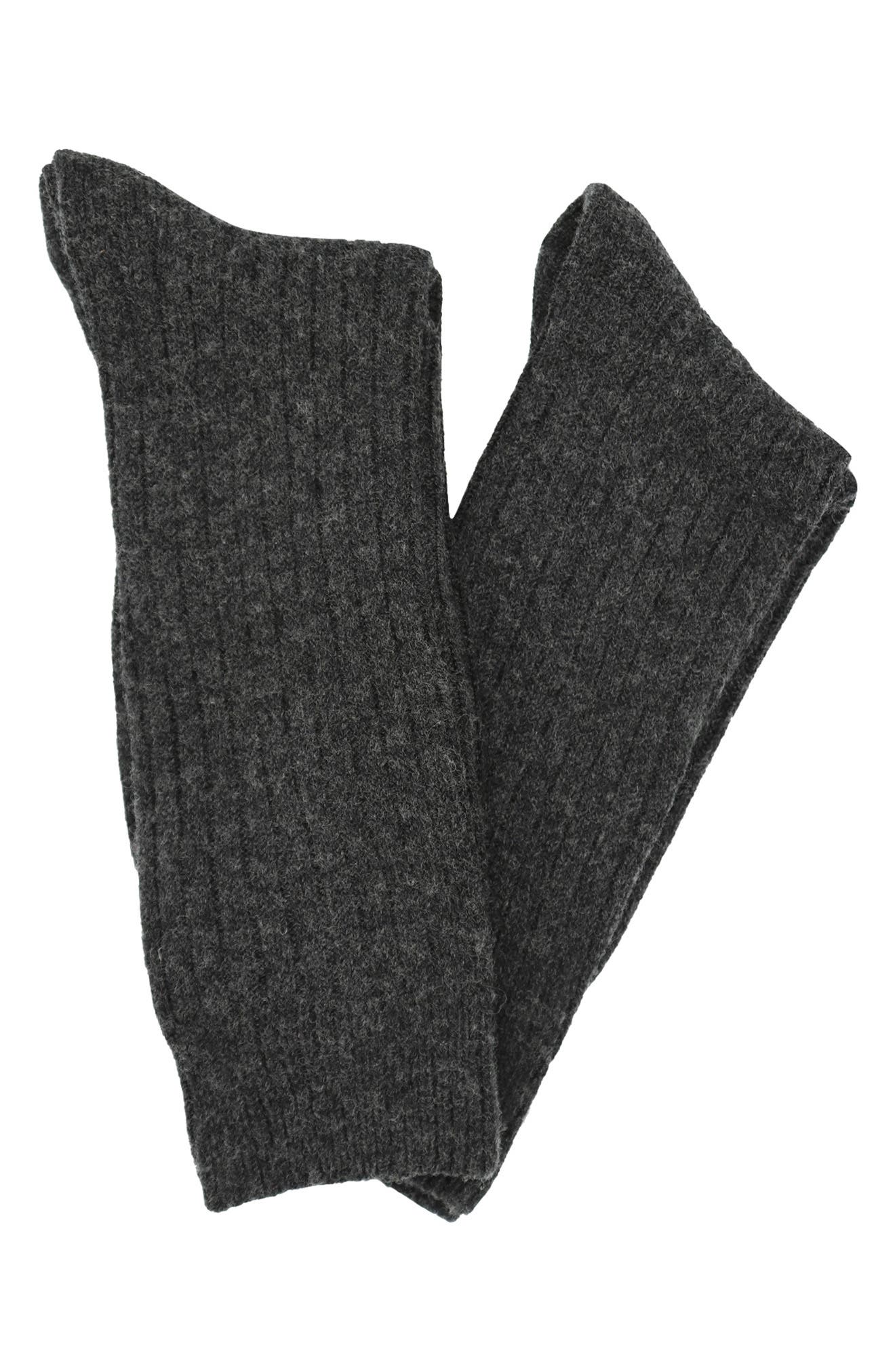 Lorenzo Uomo Ribbed Cashmere Blend Crew Socks - Pack of 2