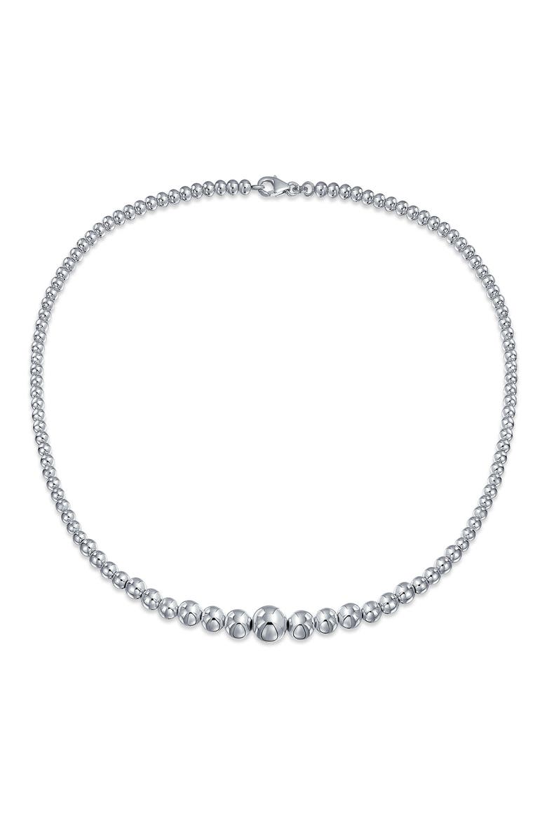 Sterling Silver Calibrated Necklace, Main, color, SILVER