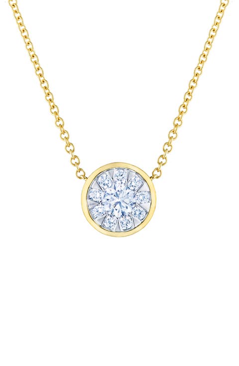Sunburst Diamond Pendant Necklace