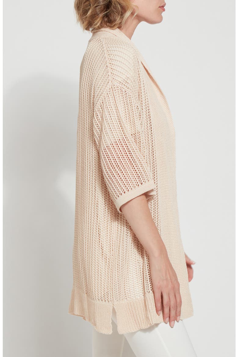 Amora Linen Mesh Duster, Alternate, color, PINENUTS