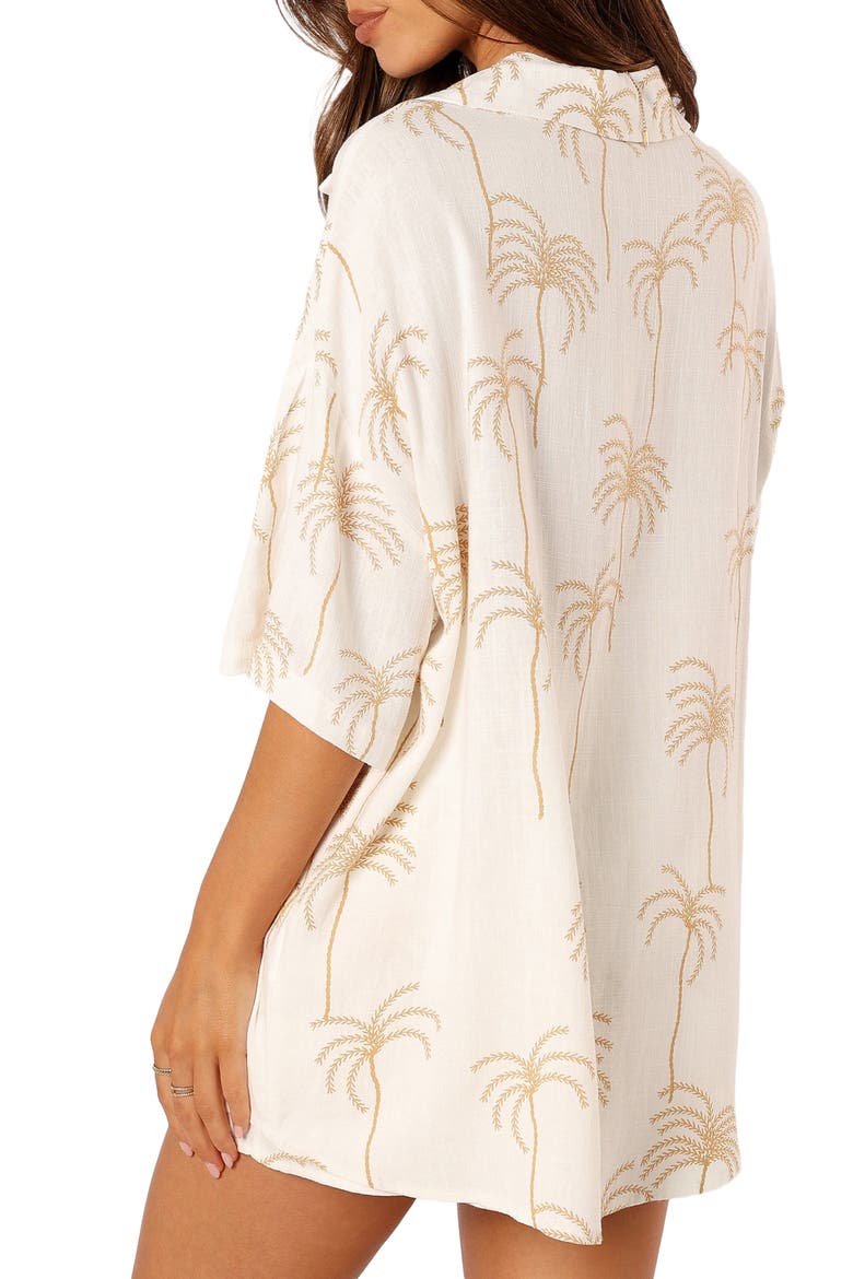Amira Print Shirt, Alternate, color, PALM PRINT