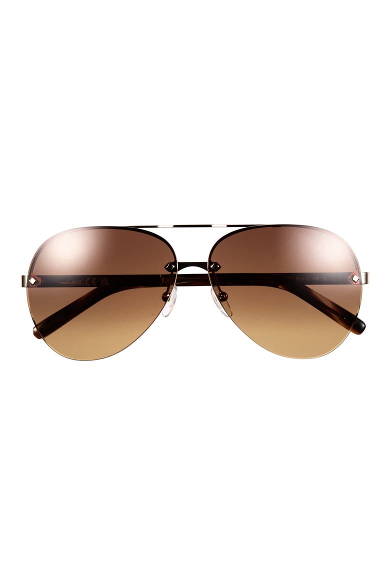 63mm Pilot Sunglasses, Main, color, GOLD / GRADIENT BROWN