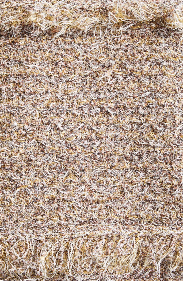 Ulla Johnson Gita Fringe Detail Metallic Tweed Jacket, Alternate, color, Helios