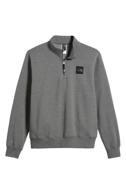 The North Face Box Half Dome Logo Quarter Zip Graphic Pullover In Tnf Medium Grey Heather