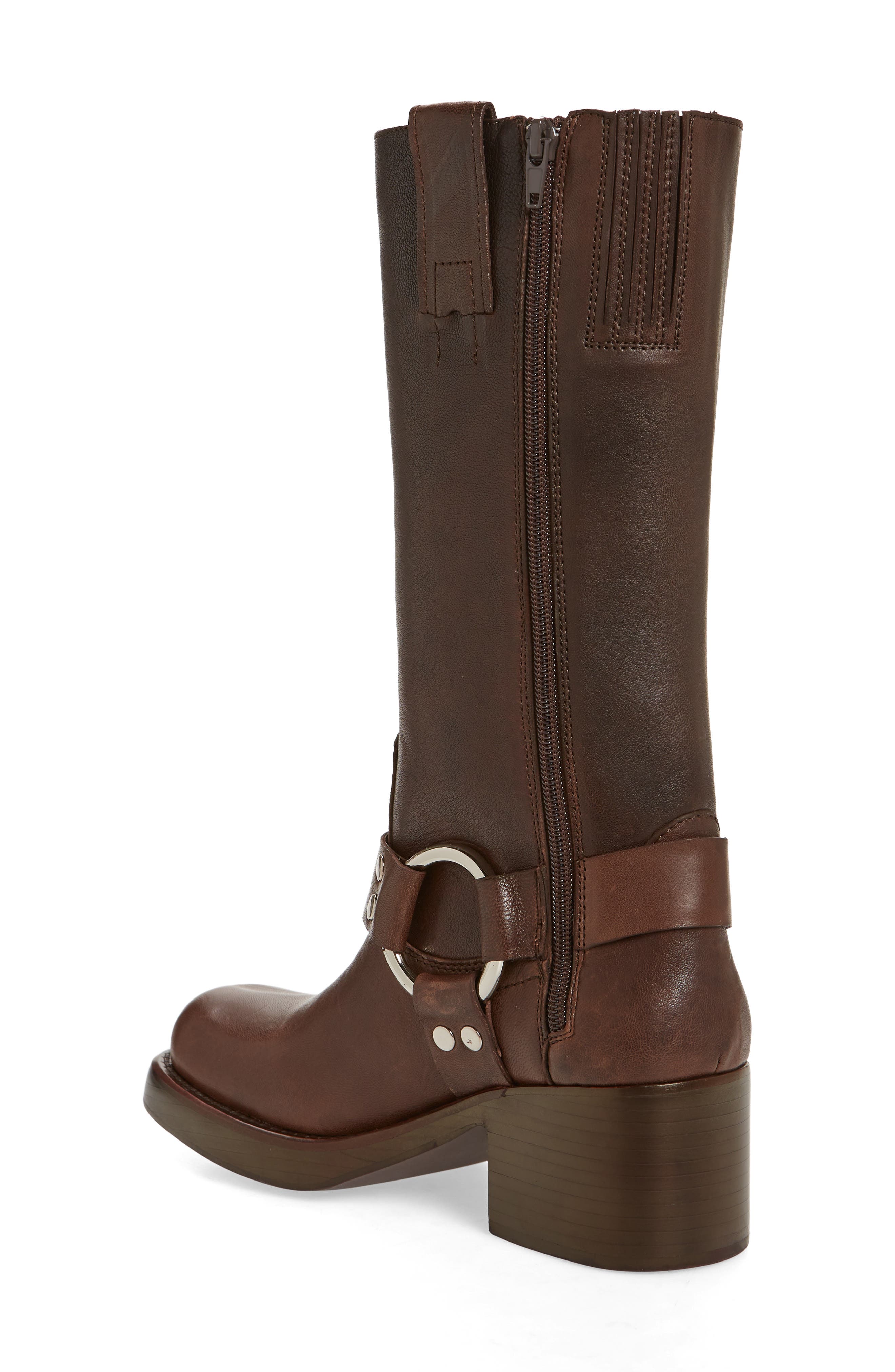 Jeffrey Campbell Reflection Western Boot, Alternate, color, Brown Distressed Silver