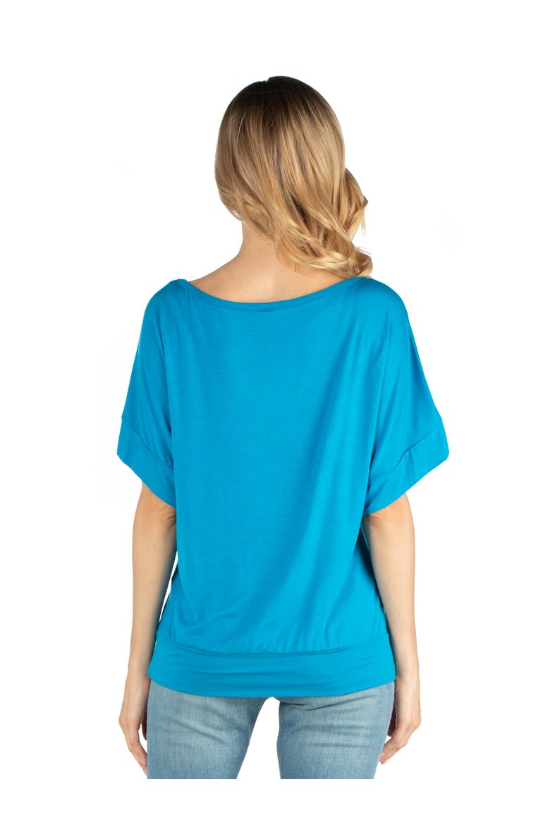 Maternity Loose Fit Dolman Top with Wide Sleeves, Alternate, color, Turq