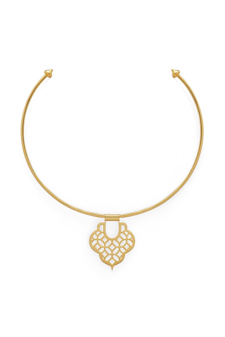 MOSAIC CHOKER, Alternate, color, Gold Plated