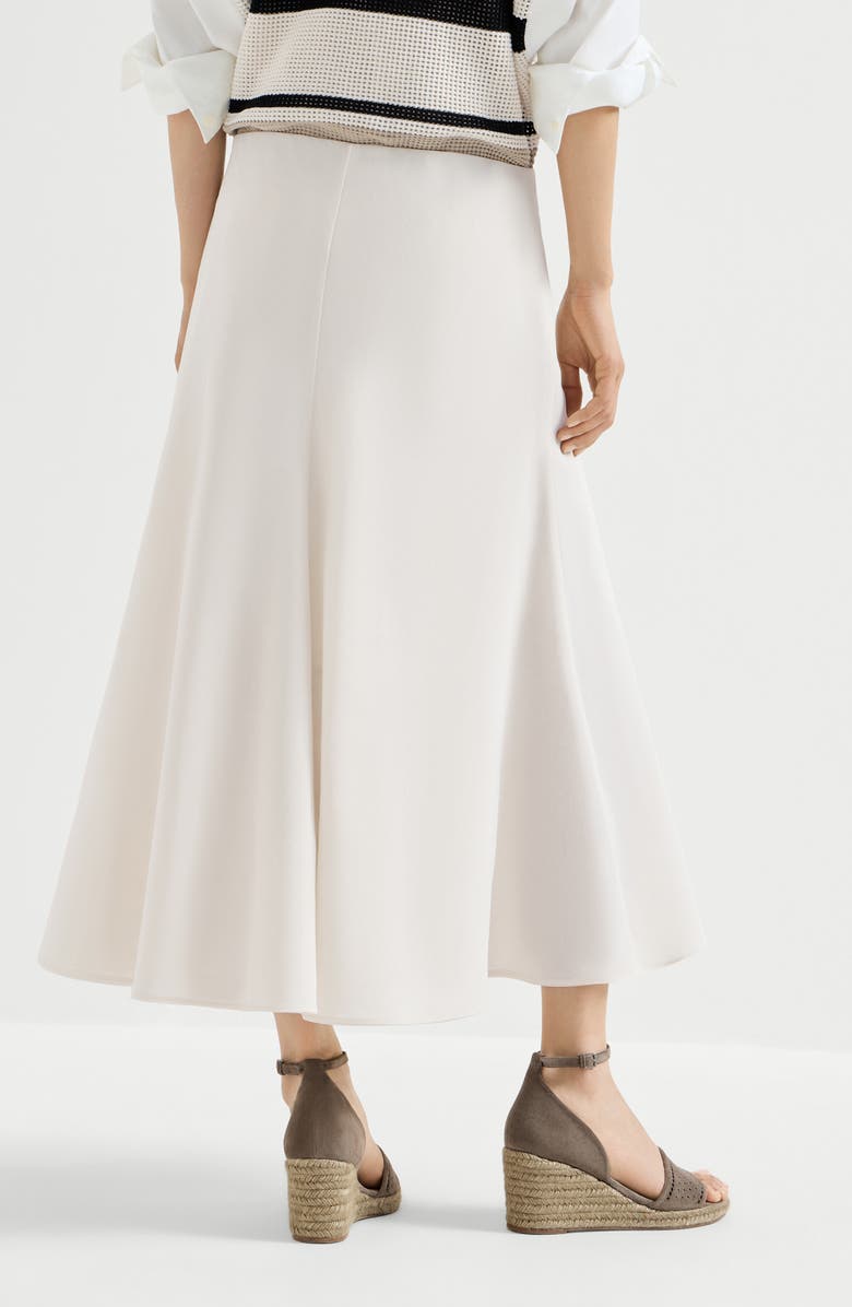 Brunello Cucinelli Cotton organza skirt, Alternate, color, Milk