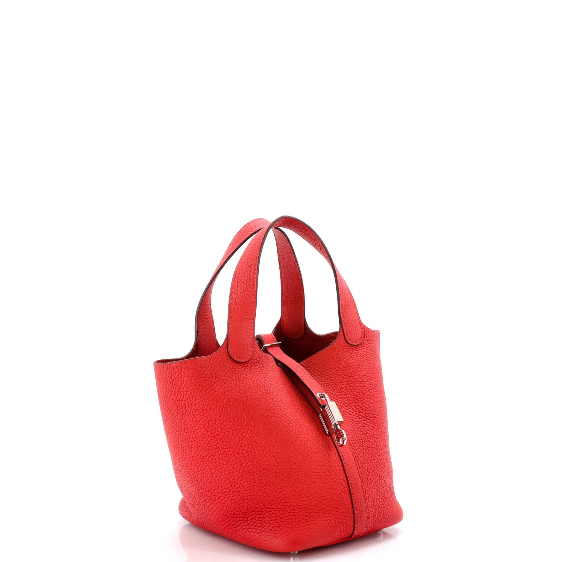 Pre-Owned Hermes Picotin Lock Bag Clemence PM, Alternate, color, Rouge Tomate