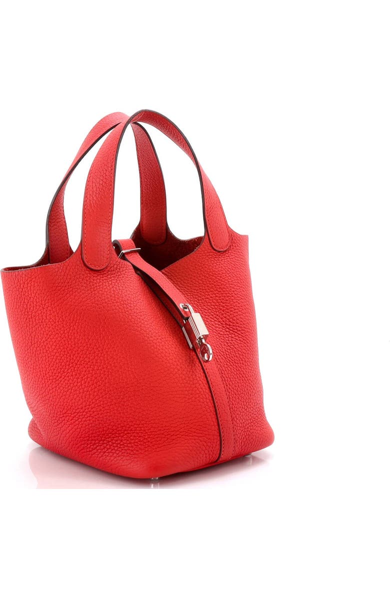 Pre-Owned Hermes Picotin Lock Bag Clemence PM, Alternate, color, Rouge Tomate