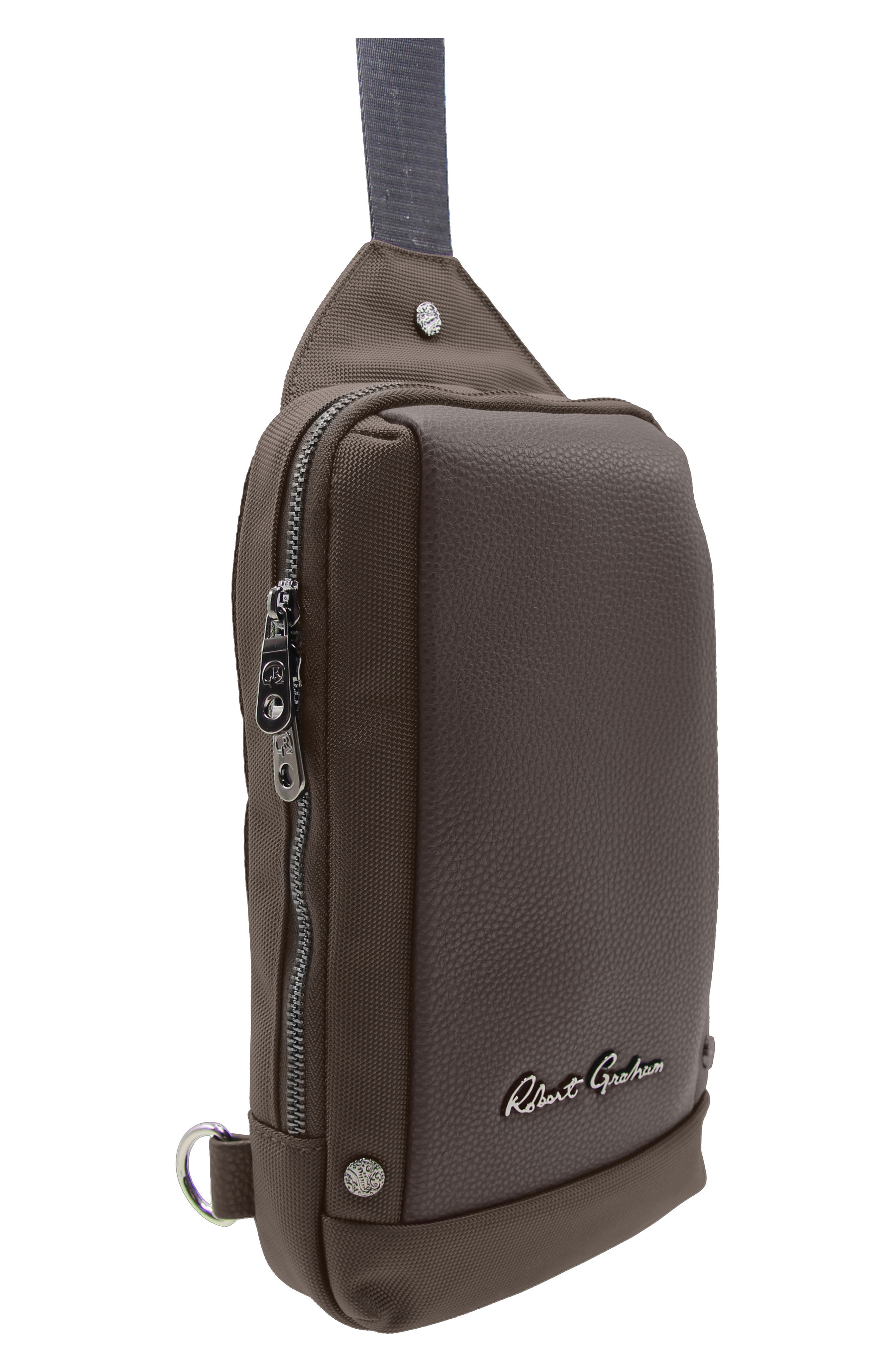 Howell Mixed Media Sling Bag, Alternate, color, BROWN