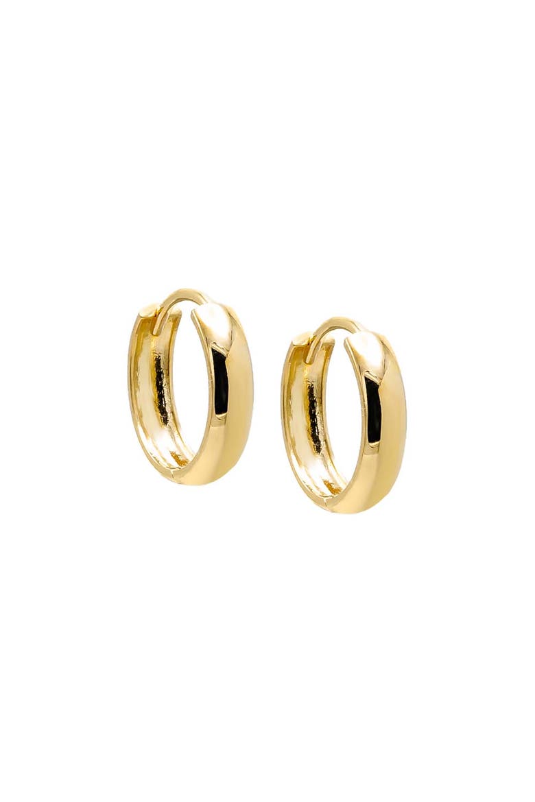 Solid Wide Rounded Huggie Earring 14K, Main, color, 14K Gold