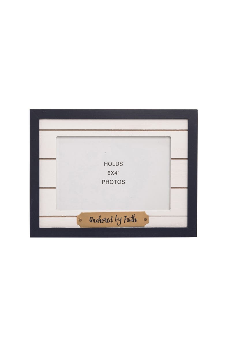 Beachcombers Anchored By Faith 4X6 Wood Photo Picture Frame, Main, color, Blue
