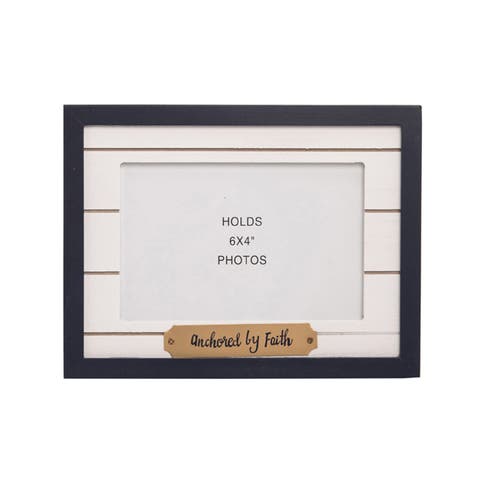 Anchored By Faith 4X6 Wood Photo Picture Frame