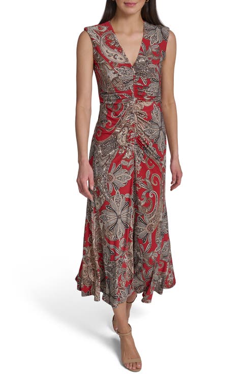 Ruched Jersey Midi Dress