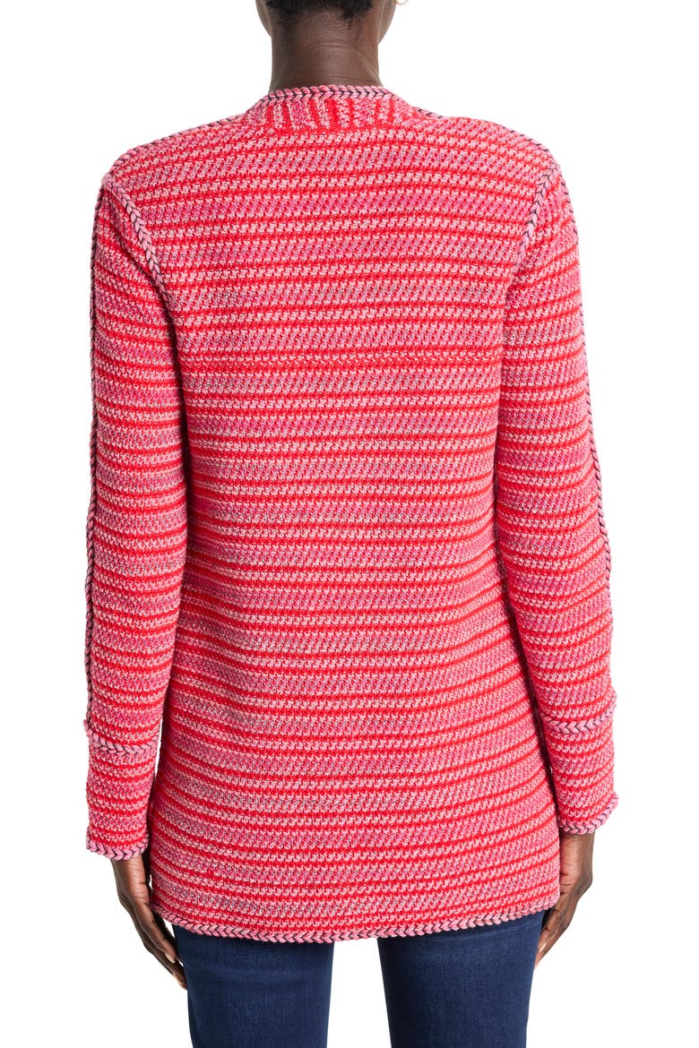 Heat Clash Cardigan, Alternate, color, HAUTE RED
